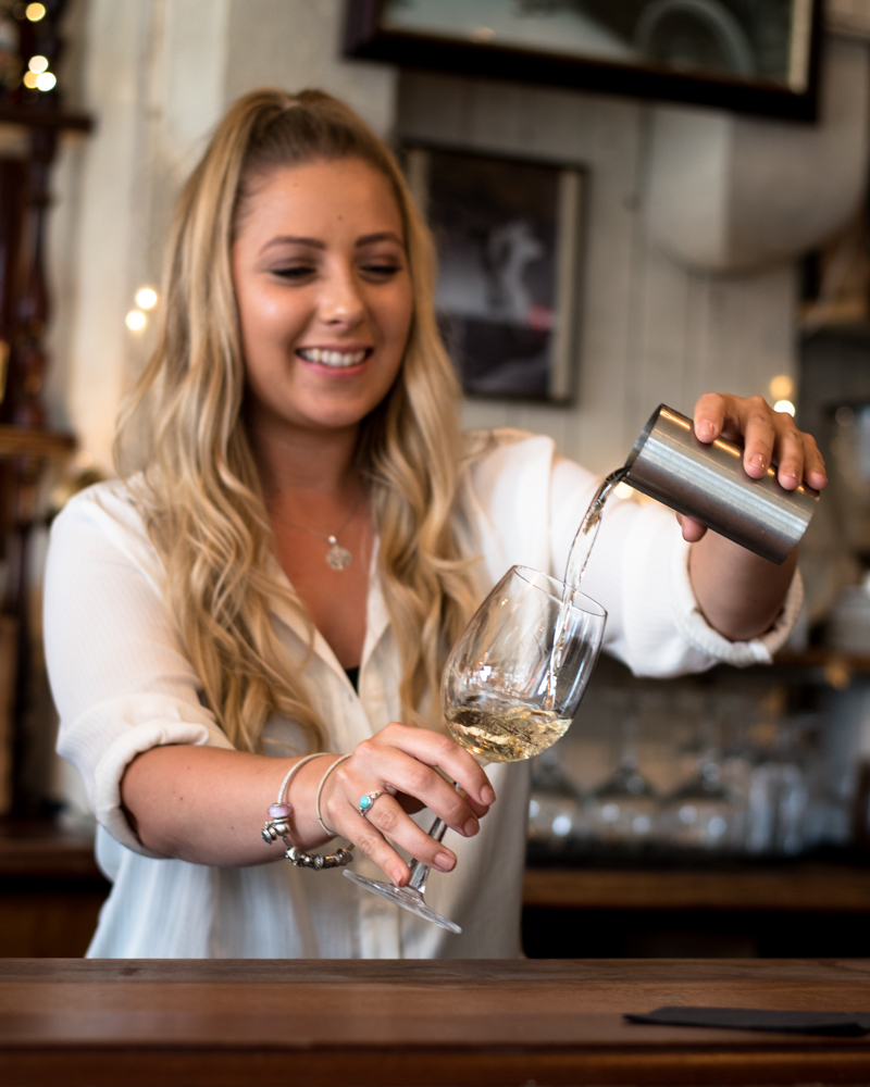 Picture of drinks on a bar.