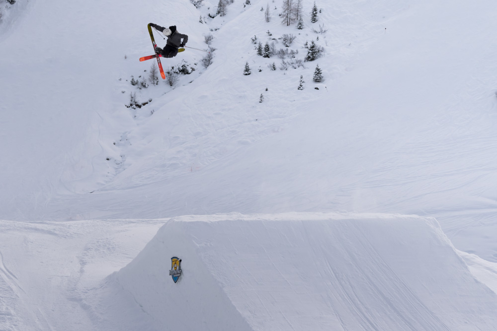 Photo of someone skiing