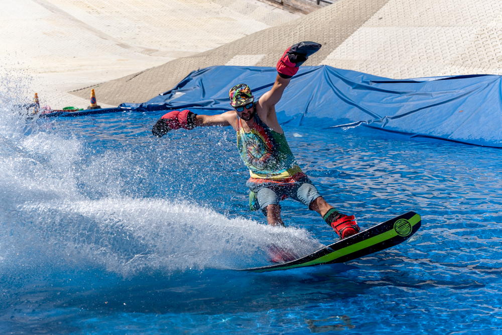 Photo of someone snowboarding